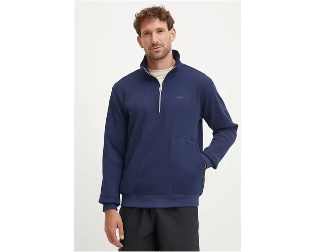 adidas Originals bluza barbati, culoarea albastru marin, neted, IY2299