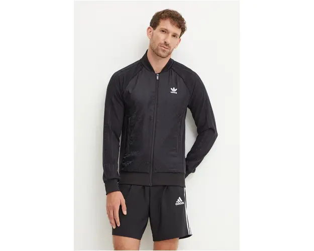 adidas Originals bluza barbati, culoarea negru, neted, IZ2541