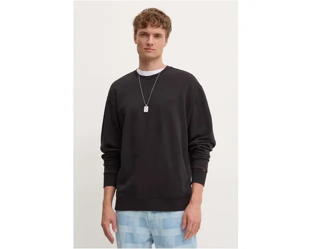 Levi's bluza barbati, culoarea negru, cu gluga, neted, A9244