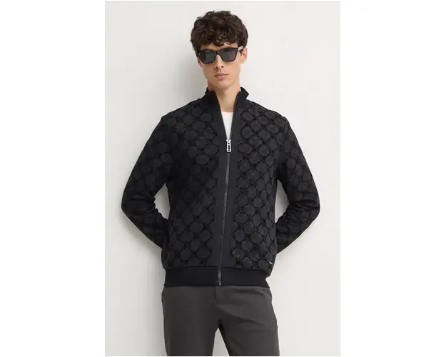 Joop! hanorac de bumbac barbati, culoarea negru, modelator, 30042905