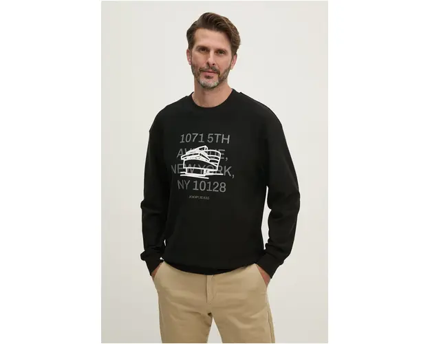 Joop! bluza barbati, culoarea negru, cu imprimeu, 30043311