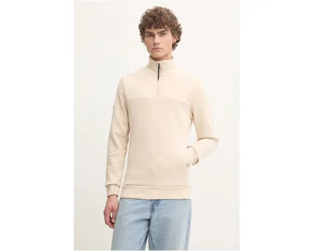 Superdry bluza barbati, culoarea bej, neted, M2013961A-1YP