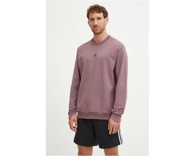 adidas Performance hanorac de antrenament culoarea violet, cu imprimeu, JF4240