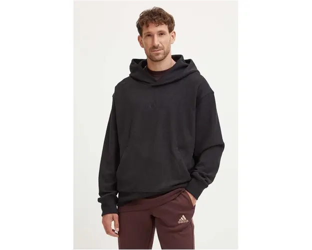 adidas bluza barbati, culoarea negru, cu gluga, neted, IV5212