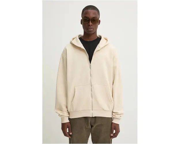 Karl Kani bluza barbati, culoarea bej, cu gluga, neted, 60220054