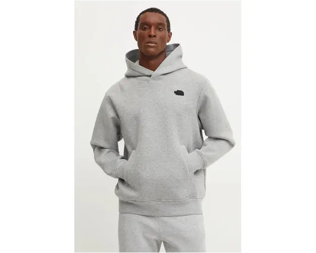 The North Face bluza Pull-on barbati, culoarea gri, cu gluga, melanj, NF0A8AMBEC41