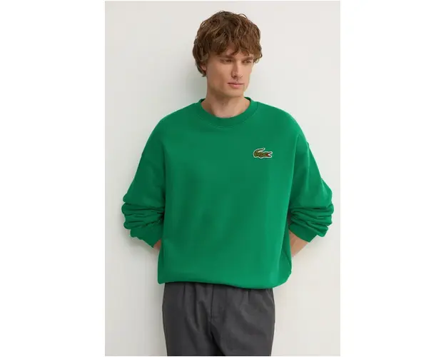 Lacoste bluza barbati, culoarea verde, neted, SH2741