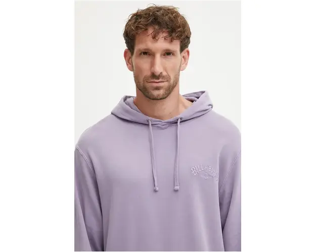 Billabong bluza Wave Washed Pullover barbati, culoarea violet, cu gluga, neted, ABYFT00474