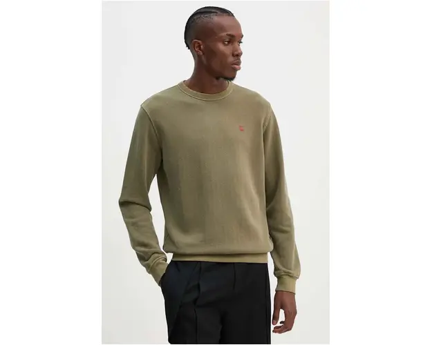 G-Star Raw hanorac de bumbac barbati, culoarea verde, neted, D25891-D688