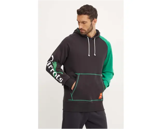 Puma bluza PUMA X CARROTS Graphic Hoodie TR barbati, culoarea negru, cu gluga, modelator, 627445
