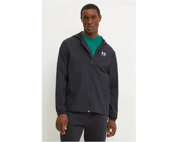 Under Armour windbreaker Vibe Woven Windbreaker culoarea negru, de tranzitie, 1386555