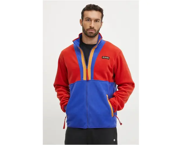 Columbia hanorac fleece Backbowl II Full Zip Fleece culoarea rosu, modelator, 2090851