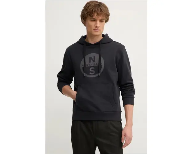 North Sails bluza barbati, cu gluga, cu imprimeu, 691258