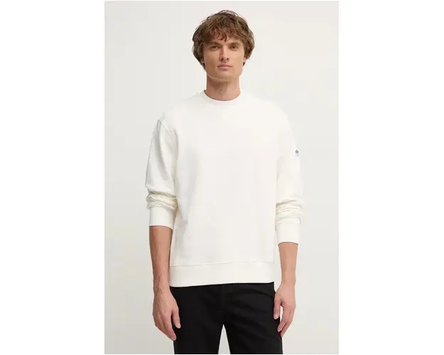 North Sails hanorac de bumbac barbati, culoarea bej, neted, 691261