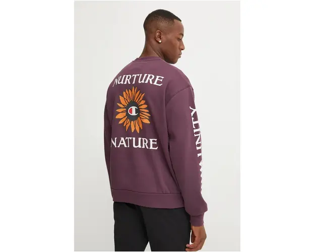 Champion bluza barbati, culoarea violet, cu imprimeu, 220427