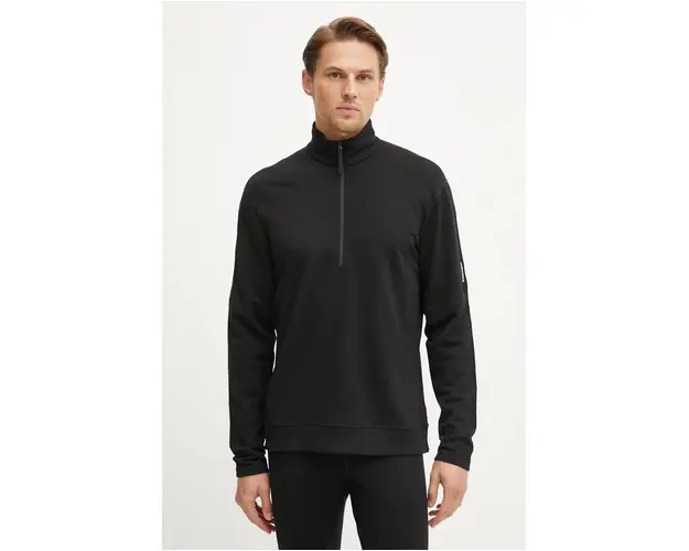 Icebreaker hanorac Merino 360 Realfleece Elemental culoarea negru, neted, IB0A571S0011