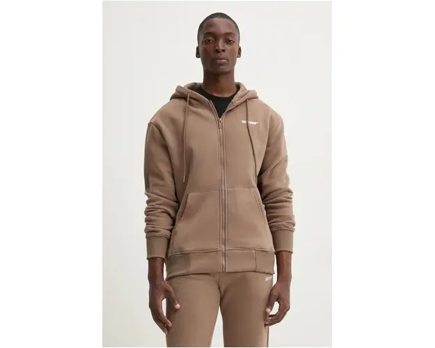 Sixth June bluza barbati, culoarea bej, cu gluga, cu imprimeu, 25326