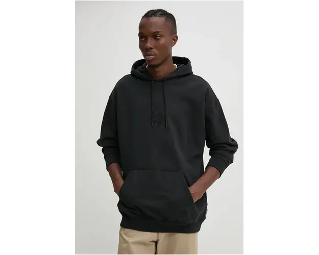 Volcom bluza barbati, culoarea negru, cu gluga, cu imprimeu, A4132414