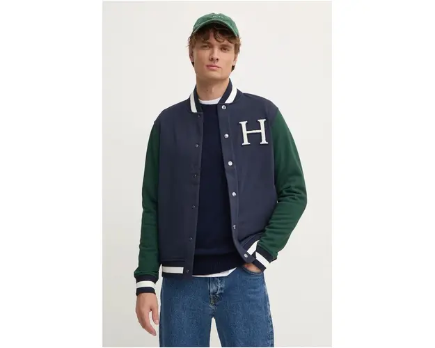 Hackett London bluza barbati, culoarea albastru marin, modelator, HM581281