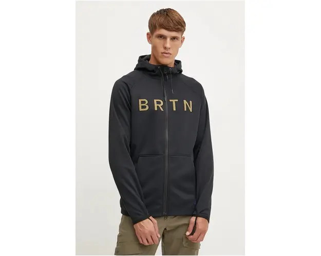 Burton hanorac Crown Weatherproof culoarea negru, cu gluga, cu imprimeu, 220231