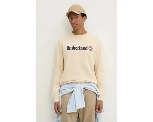 Timberland bluza barbati, culoarea bej, cu imprimeu, TB0A5UJYEFL1