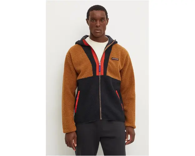 Columbia bluza Backbowl barbati, culoarea maro, cu gluga, modelator, 2090801