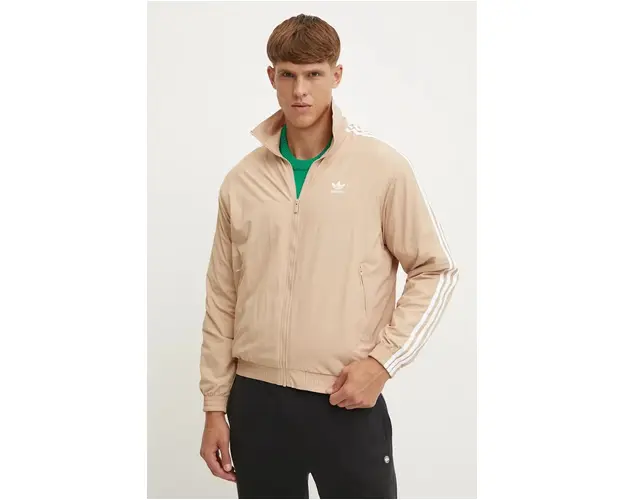 adidas Originals bluza barbati, culoarea bej, cu imprimeu, IZ3061