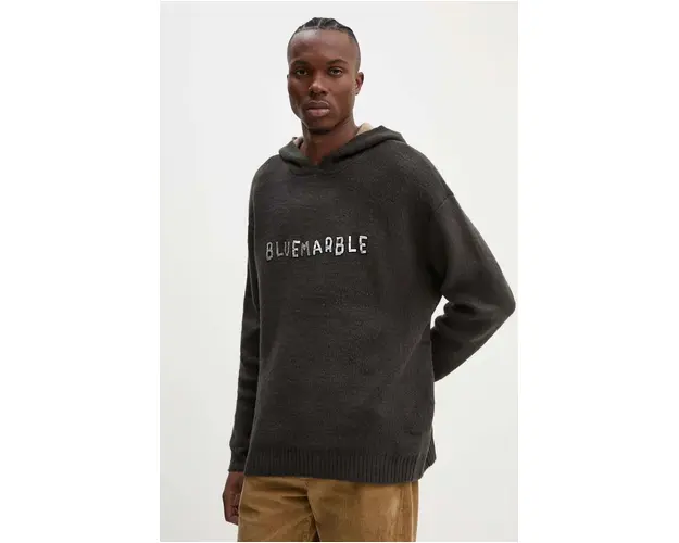BLUEMARBLE pulover barbati, culoarea maro, HO10.KN19B24