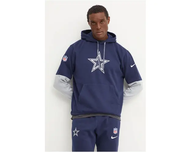 Nike bluza Dallas Cowboys barbati, culoarea albastru marin, cu gluga, modelator, 02F2-447M-7RD-87G