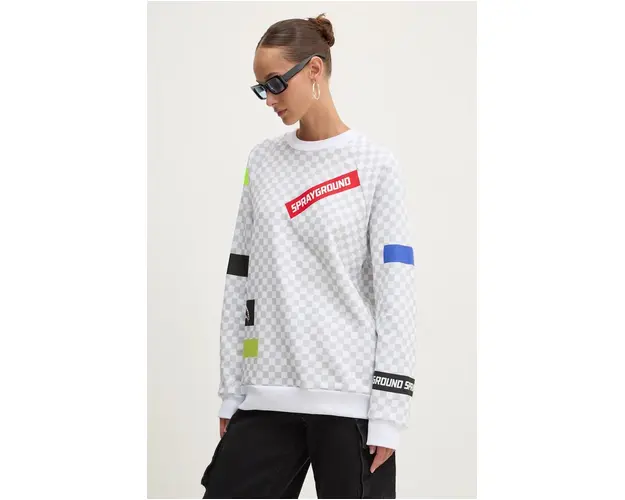 Sprayground hanorac de bumbac culoarea gri, modelator, SP256