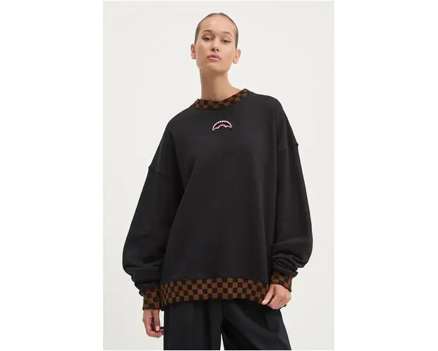 Sprayground hanorac de bumbac culoarea negru, cu imprimeu, SP646CHECK