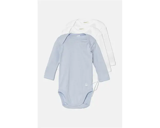 United Colors of Benetton body din bumbac pentru bebelusi 3-pack 3GI70B089