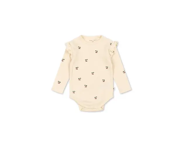 Konges Sløjd body din bumbac pentru bebelusi SUI FRILL BODY GOTS KS101695