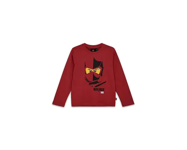 Lego longsleeve din bumbac pentru copii LWTANO 603 culoarea bordo, cu imprimeu, 12011296
