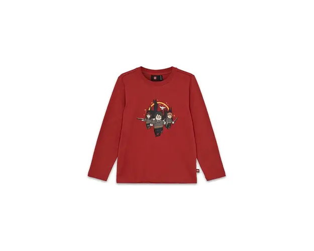 Lego longsleeve copii LWTANO 708 culoarea bordo, cu imprimeu, 12011291