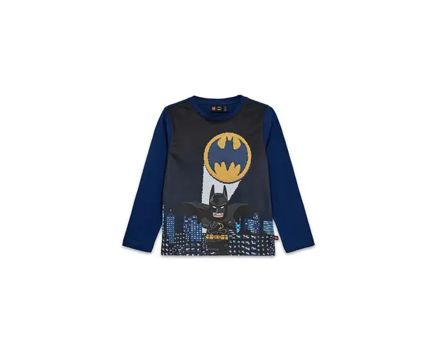 Lego longsleeve din bumbac pentru copii LWTANO 629 culoarea albastru marin, cu imprimeu, 12011327