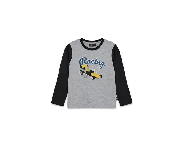 Lego longsleeve din bumbac pentru copii LWTANO 710 culoarea negru, cu imprimeu, 12011354