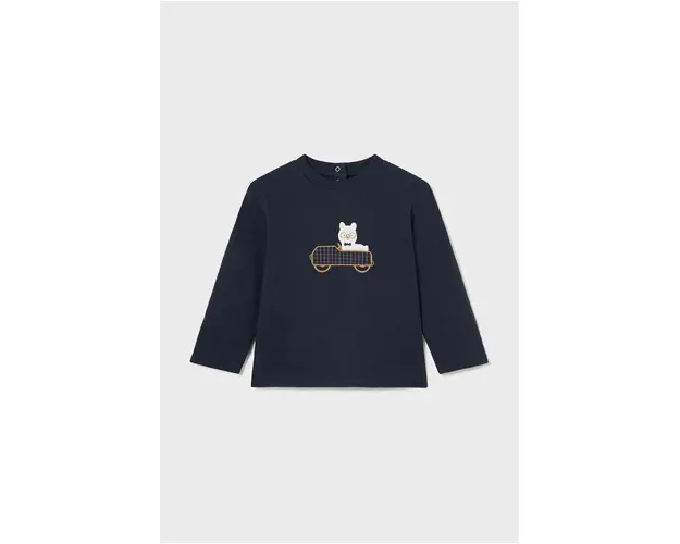 Mayoral longsleeve bebelusi culoarea albastru marin, cu imprimeu, 2031