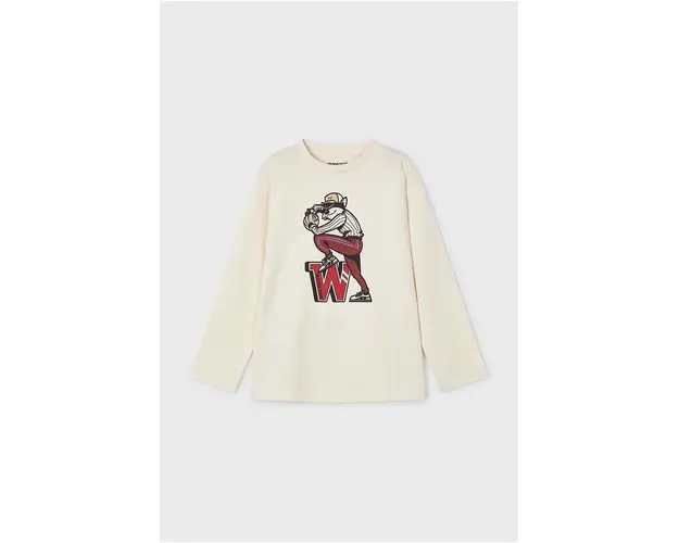 Mayoral longsleeve din bumbac pentru copii culoarea rosu, cu imprimeu, 4042