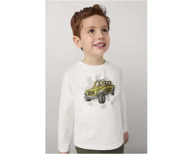 Mayoral longsleeve din bumbac pentru copii culoarea verde, cu imprimeu, 4052