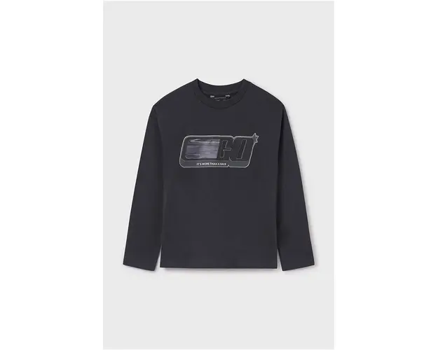 Mayoral longsleeve din bumbac pentru copii culoarea gri, cu imprimeu, 7088