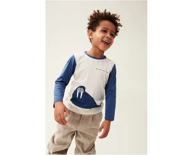 Liewood longsleeve din bumbac pentru copii Apia Placement Longsleeve T-shirt cu imprimeu, LW19562