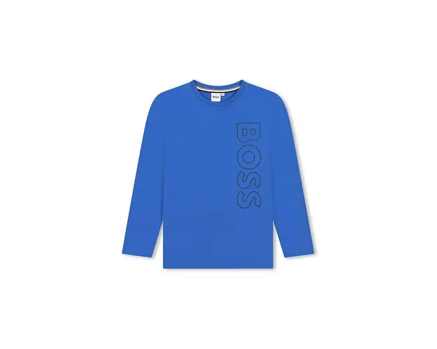 BOSS longsleeve din bumbac pentru copii cu imprimeu, J51208