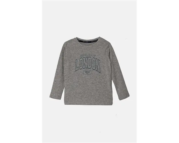 Pepe Jeans longsleeve copii BALEY LS culoarea gri, cu imprimeu, PB503911