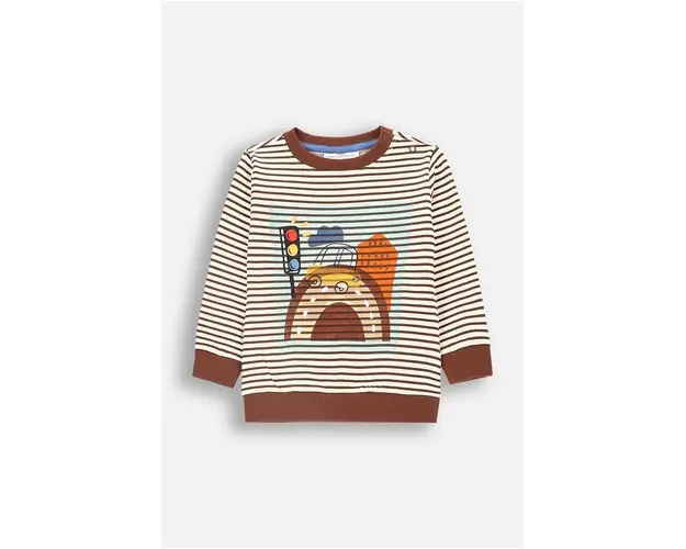 Coccodrillo longsleeve bebelusi culoarea maro, modelator, MY WAY BOY NEWBORN