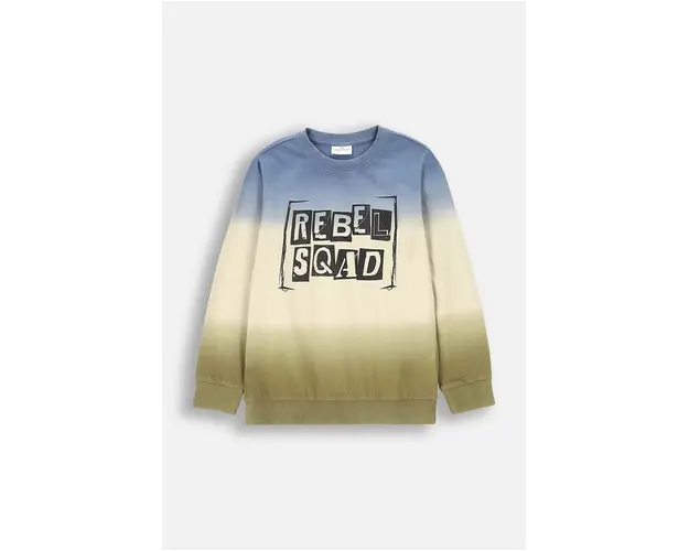 Coccodrillo longsleeve din bumbac pentru copii culoarea verde, cu imprimeu, GRUNGE SWAMP BOY JUNIOR