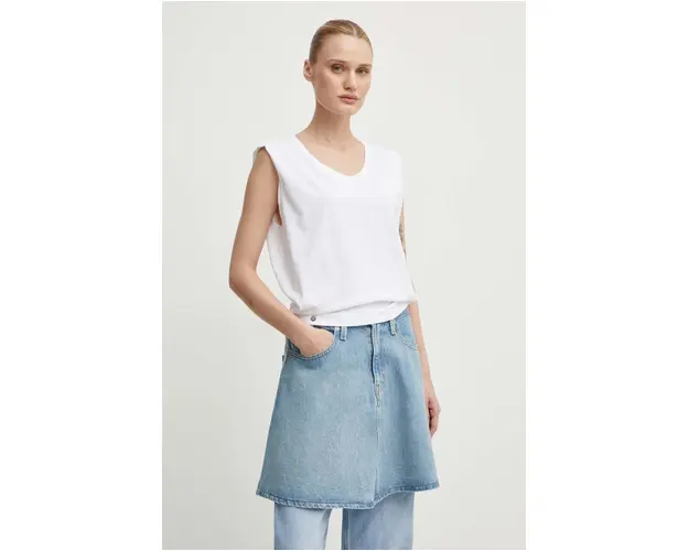 G-Star Raw top din bumbac culoarea alb, D24641-D601