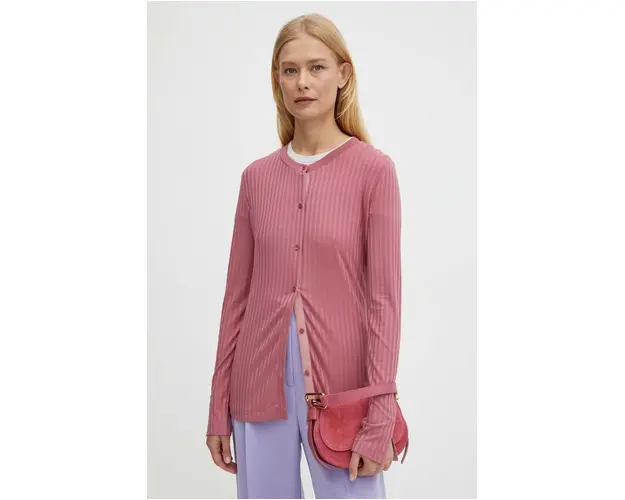 BOSS bluza culoarea roz, neted, 50518509