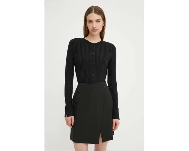 BOSS bluza culoarea negru, neted, 50518509