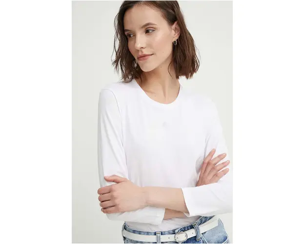 Joop! longsleeve din bumbac culoarea alb, 30042810